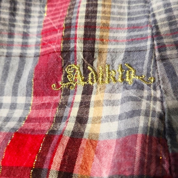 Adiktd 100% Cotton Western Plaid Shirt Size XL - Picture 7 of 11